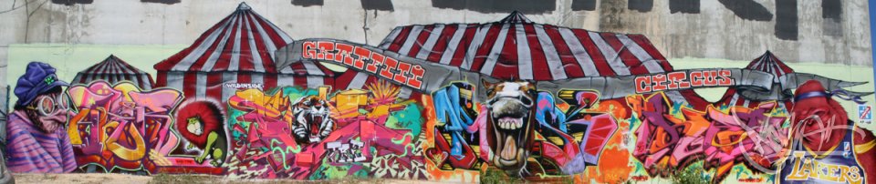 Muro GraffCircus en Argoños, Santander (2010)