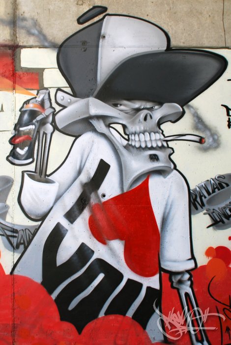 Muro Skulls en San Fuentes, Bilbao (2011)