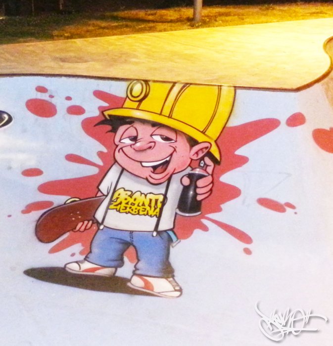 Taller de graffiti con los niños de Gallarta (2014)