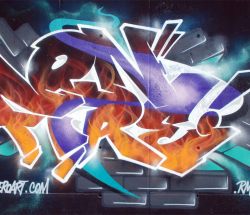 Graffiti "RM Onfire" en Sestao, Bilbao (2013)