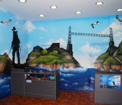 Mural " Cañero Fishing Shop" en Leioa, Bilbao (2013)