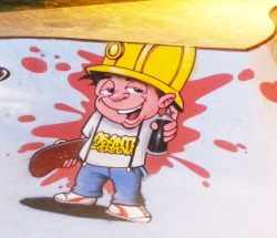 Graffiti tailerra umearekin Gallartan (2014)